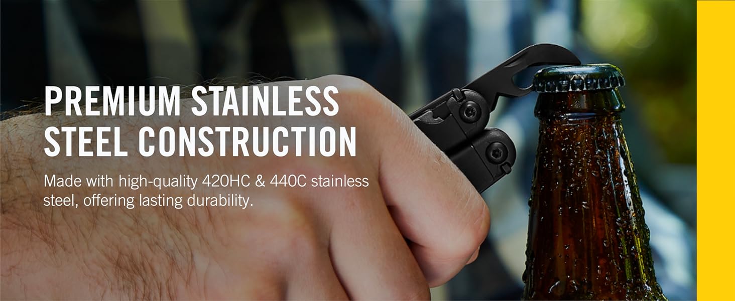 Premium Stainless Steel Construction��Made with high-quality 420HC & 440C stainless steel.